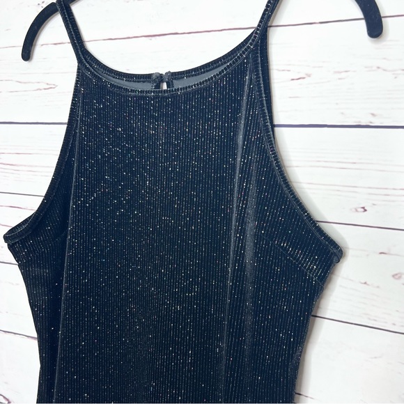 Wild Fable Black Rainbow Glitter Sleeveless Mini Dress Size Large - Picture 4 of 9